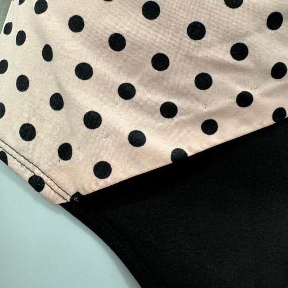 Vintage Polka Dot Wrap Swimsuit Longitude One Piece Pinup Size 8 - Picture 5 of 8